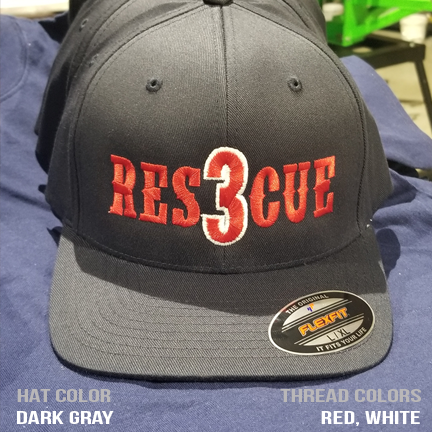 Rescue Number Outlined Custom Hat - Flexfit