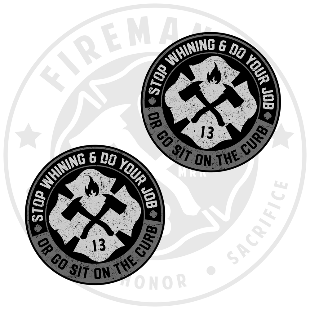 Stop Whining BLACK Monochrome - 2" Sticker Pack