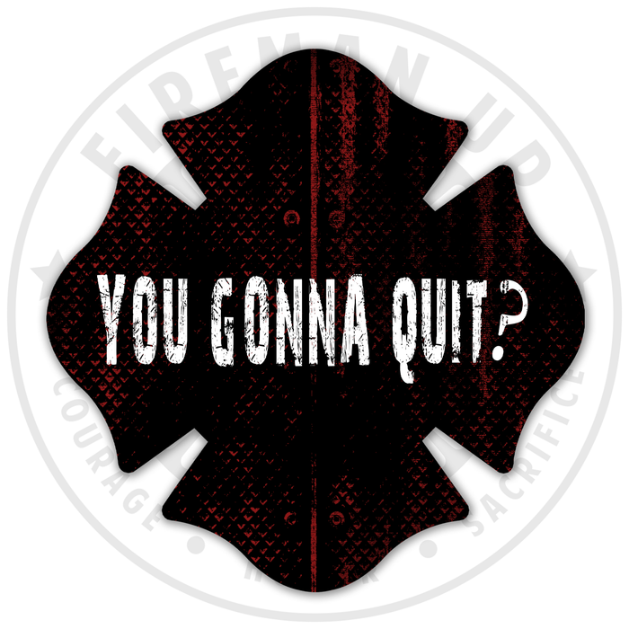 Origin - You Gonna Quit Maltese Black with Red/White - 4" Sticker